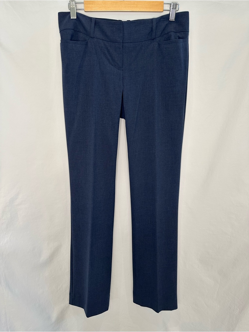 The Limited Navy Straight-Leg Dress Trousers